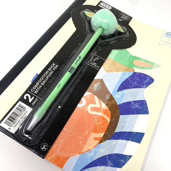 Yoobi Composition Book 7.5"x9.75" College Ruled with Pen Grogu Ahsoka School - Picture 6 of 6